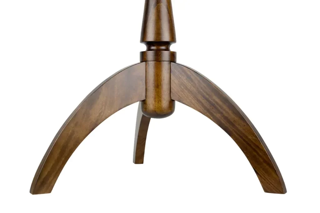 Wooden dress form and mannequin stand base in brown colour with tripod legs