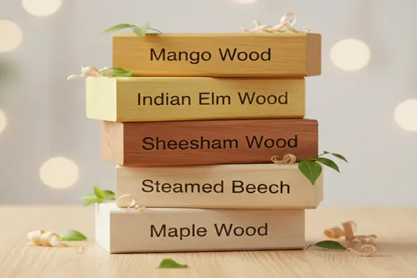 woodnen blocks used for handcrafted product, all are natural hardwood